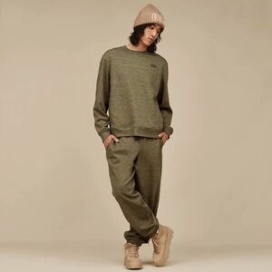 Ugg Mens Olive Green Sweatshirt Crewneck Pullover Fleece Lined Sweater NWT